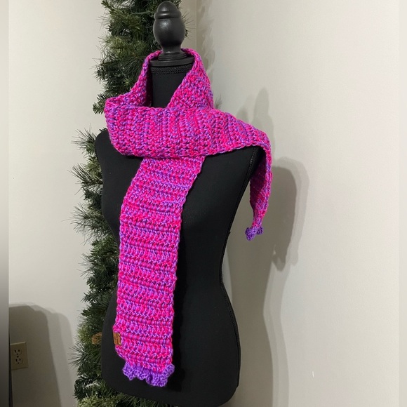 NWT Knana Knots Scarf and Headband Ear Warmers, Hot Pink and Purple - Picture 2 of 4